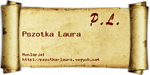 Pszotka Laura névjegykártya